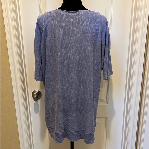 Eileen Fisher Light Purple Boxy 3/4 Sleeve Tunic - Picture 5 of 7
